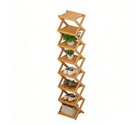Dinchaakuarry Foldable Shoe Rack - 8 Tier Vertical Slim Storage Stand - Shoe Storage Rack,for Garage Corner Studio Dorm Home Room Apartment Entryway