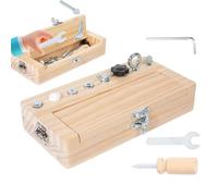 Dinchaakuarry Kids Screw Block Busy Box Fine Motor Learning Toy Set