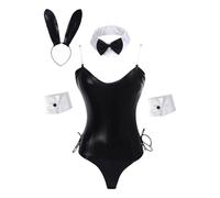 Dinchaakuarry Lingerie De Cosplay Pour Femme Adulte - Body Confortable Et Accrocheur - Ensemble de Lingerie Cosplay Lapin,Pour Soirée Romantique Halloween Soirée Entre Amis Adultes Petite Amie Et