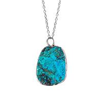 Dinchaakuarry Pendentif en pierre marine, pendentif en cristal marin - Pendentif collier en cristal - Charme de pierre précieuse en cristal naturel, pendentif élégant en cristal naturel pour femme