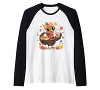 Dinde Amusante avec café glacé et Tarte Automne Thanksgiving Day Manche Raglan