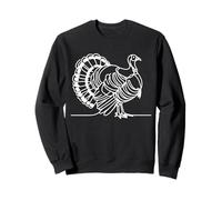 Dindon Sauvage Art Linéaire Oiseau Fier Sweatshirt
