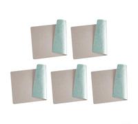 Dine with Ease Lot de 5 sets de table rectangulaires lavables en cuir avec dos antidérapant (gris clair et bleu)