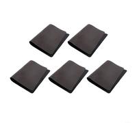 Dine with Ease Lot de 5 sets de table rectangulaires lavables en cuir avec envers antidérapant Chocolat et noir