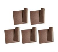 Dine with Ease Lot de 5 sets de table rectangulaires lavables en cuir avec envers antidérapant Marron foncé