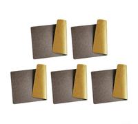 Dine with Ease Lot de 5 sets de table rectangulaires lavables en cuir avec envers antidérapant (marron et curcuma)