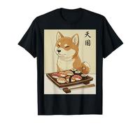 Dîner Amusant Shiba Inu Sushi Kawaii Anime Japonais Chien T-Shirt