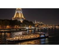 Dîner croisière d 1h45 : Formule eau avec entrée plat dessert / 2 personnes / 21h45