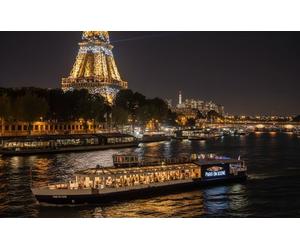 Dîner croisière d 1h45 : Formule vin avec entrée plat dessert / 2 personnes / 19h15