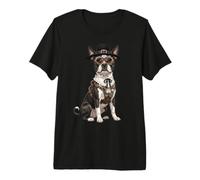 Dîner d'automne à la Dinde rétro Bostie de Boston Terrier T-Shirt Haut de Gamme