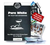 Dîner de Crime pour 4 personnes - Pure White : le Yacht des Secrets - Jeu de rôle avec flair espagnol (à Ibiza) - BBQ - Jeu d'été Cadeau pour amis - Soirée entre amis