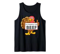 Dîner de Thanksgiving Lover Funny I'm Thankful for Beef Débardeur
