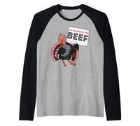 Dîner de Thanksgiving Lover Funny I'm Thankful for Beef Manche Raglan