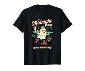 Diner d'halloween Ouvert éternellement Munchies C Late Night Eats T-Shirt Graphique avec Valeur