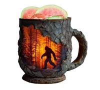 Diner | Gobelet de randonnée en résine Design Forêt Feu | 0,4 l Gobelet multifonction pour le thé, la bière chaude, la bière, le jus, le lait
