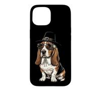 Dîner rétro Vintage à la Dinde Basset Hound, récolte d'automne Coque pour iPhone 15