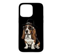 Dîner rétro Vintage à la Dinde Basset Hound, récolte d'automne Coque pour iPhone 15 Pro Max