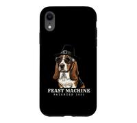 Dîner rétro Vintage à la Dinde Basset Hound, récolte d'automne Coque pour iPhone XR