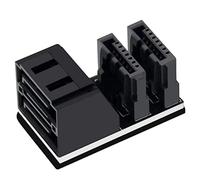 DINESA 1 PièCes Double SATA 7Pin à Double 7Pin Mâle Adaptateur Coudé à 90 DegréS Carte MèRe Adaptateur SATA pour Ordinateurs de Bureau SSD HDD