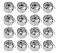 DINESA Lot de 16 Capsules de Bobine de Machine à Coudre Capsule de Bobine en Acier Inoxydable, Accessoires de Machine à Coudre en Métal Argenté