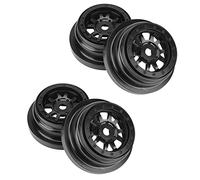 DINESA Lot de 4 moyeux de jante en métal pour 1/8 RC Car Upgrade Parts Accessories, noir