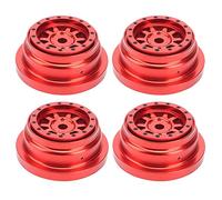 DINESA Lot de 4 moyeux de jante en métal pour 1/8 RC Car Upgrade Parts Accessories, rouge