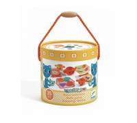 Dînette - DJECO - Chats gourmands - 35 pièces - Bois et feutrine