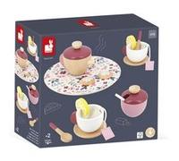 JANOD - Set à Thé Twist - 16 Accessoires en Bois et Feutrine - Jouet d'Imitation - Service à Thé Enfant - Jouet en Bois FSC - Dès 2 Ans, J06631