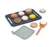 Janod – Atelier Biscuits Mamie Soleil – Kit pâtisserie en bois 21 pièces, multicolore