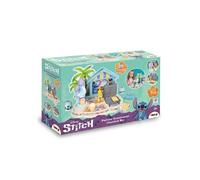 Smoby – Dinette Paillote Gourmande Stitch – Fabrique à glaces et gaufrier, 12 accessoires, dès 3 ans