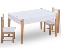dînette pour enfants 3 pièces avec tableau à craies Noir et blanc