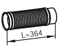 DINEX Tuyau d'échappement Ligne d'échappement 48233 avant pour MAN TGS I 365mm