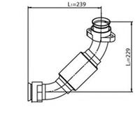 DINEX Tuyau d'échappement Ligne d'échappement 54232 avant 50mm 380mm 100mm 120mm