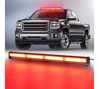 Dinfu 14 Clignotant LED d'avertissement Rouge gyrophare Voiture pour Camion Toit Voiture SUV tracteurs