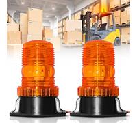 Dinfu 2pcs Gyrophare LED orange 10-110V lumière stroboscopique d'urgence Attention signalement Ambre lumières pour camion véhicule …