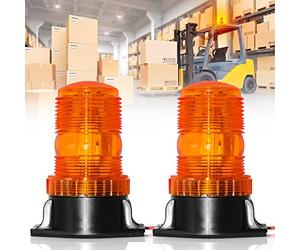 Dinfu 2pcs Gyrophare LED orange 10-110V lumière stroboscopique d'urgence Attention signalement Ambre lumières pour camion véhicule …