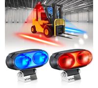 Dinfu 30W Lampe LED pour chariot élévateur Réglable rouge/bleu - Lumière d'avertissement de sécurité pour entrepôt 12-80 V Pour camion tout-terrain ou tracteur