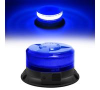Dinfu Gyrophare LED bleu 12V sans fil, gyrophare Magnetique à batterie 9 modes stroboscopique Avec USB et câble de recharge voiture pour véhicule police Tracteur golf UTV Car Bus