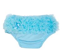 Ding-dong Bébé Enfant Fille Eté Dentelle Culotte Bloomer Couvre-Couche（Bleu,6-12Mois）