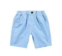 Ding-dong Bébé Enfant Garçon Eté Coton Shorts（Bleu Ciel,6Ans）