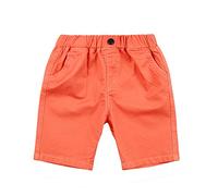 Ding-dong Bébé Enfant Garçon Eté Coton Shorts（Orange,5Ans）