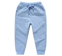 Ding-dong Bébé Enfant Garçon Fille Coton Pantalon de Sport（Bleu Ciel,3Ans）