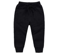 Ding-dong Bébé Enfant Garçon Fille Coton Pantalon de Sport（Noir,1Ans）