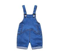 Ding-dong Bébé Enfant Garçon Fille Eté Denim Salopette Courte(Style 3,4Ans)