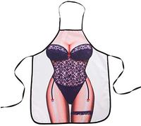 Ding Yongliang Cadeau rigolo,Tablier de cuisine femme,Tablier de cuisine humoristique avec motif femme sexy - Pour adulte - Unisexe