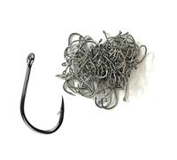 Dingbear 100-250 Pièces Ensemble Combiné D'hameçons de Pêche sans Ardillons - Hameçons De Pêche sans Ardillons en Acier au Carbone, Adaptés Aux Rivières, Lacs, Océans et étangs