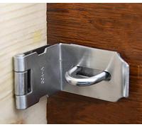 DINGCHI Verrouillage lourd pour cadenas, Verrou de porte, 90 degrés, Verrou de sécurité en acier inoxydable pour porte coulissante/coulissante, Plus épaisseur de nickel satiné
