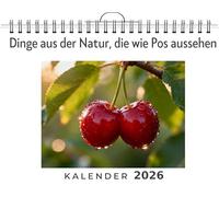 Dinge aus der Natur, die wie Pos aussehen: Wandkalender 2026, Kalender DIN A4 quer, Monatskalender im Querformat mit Kalendarium, das perfekte Geschenk