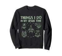 Dinge Die ich in meiner Freizeit Tue Yoga Spruch Meditation Sweatshirt