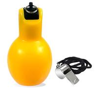 Dingfeiyu 1 Pièces Sifflet à Main, 1 Pièces Sifflets en Acier Inoxydable, Whistle Arbitre Enfant Entraîneur Sifflet Bruyant pour Sports Basketball Football 12x 6.5cm (Jaune)